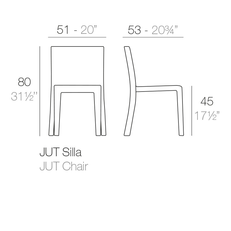 Jut Stacking Patio Dining Chair, Ecru