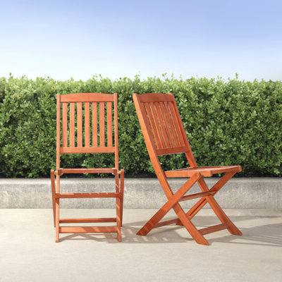 Chaise de terrasse pliante en eucalyptus Celise