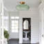 Plafonnier semi-encastré de style Mid-Century moderne, luminaire de cuisine avec abat-jour en verre, plafonnier rétro près du vestibule pour la salle de bain du couloir (abat-jour vert)