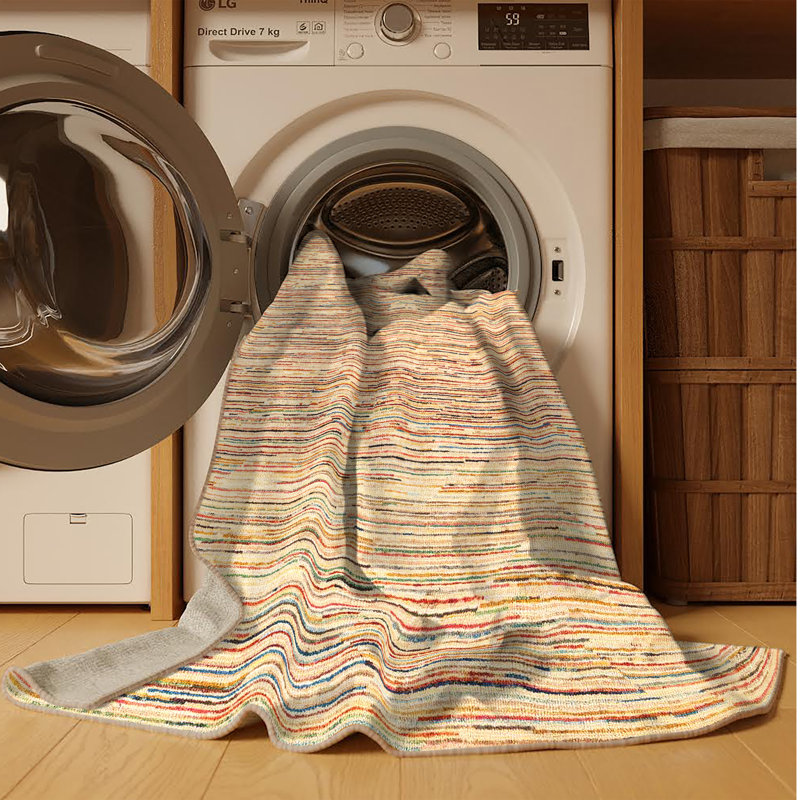 Tapis 100% lavable à la machine 1836, Rectangle 5 pi x 8 pi
