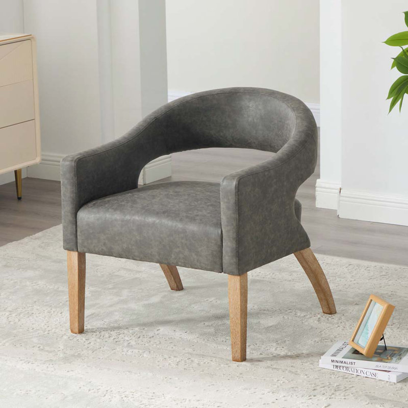 Fauteuil rembourré en polyuréthane, Gris