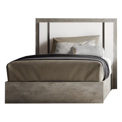 48" Contemporary Panel Bed with Clean-Line Frame