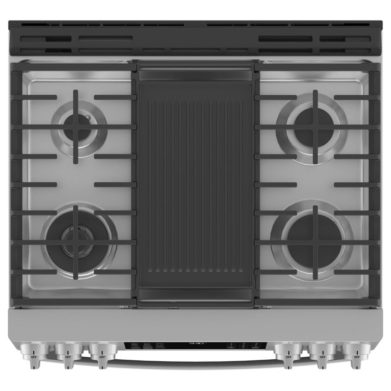 30" 5.7 cu.ft. Smart Slide-in Dual Fuel Range with Griddle and Grill