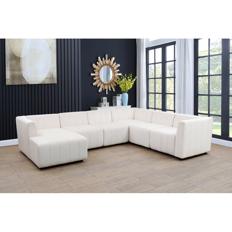 Johnnisha 6 - Piece Upholstered Sectional, Right Hand Facing