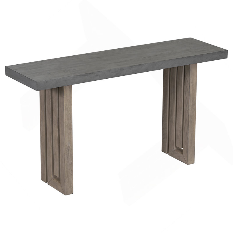 Uniquely Designed Oak Veneer Console Table With Distinctive Side Shapes, Suitable For Entryway, Hallway, Living Room, Foyer, Corridor
