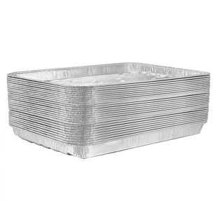 Durable Disposable Aluminum Foil Steam Roaster Pans, Full Size Deep, Heavy  Duty Baking Roasting Broiling 21 x 13 x 3.5 inches Thanksgiving Turkey