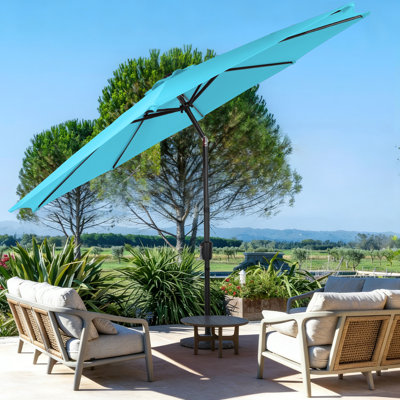 3m Large Paraso With UV, Garden Sun Shade Canopy Patio With Crank Tilt, Outdoor Umbrella  