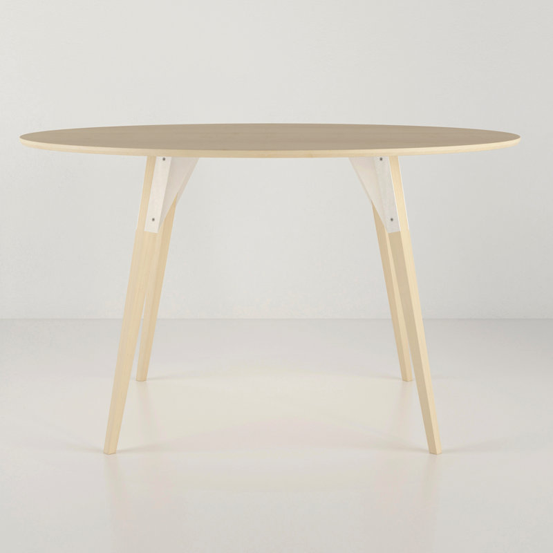 Table de salle à manger Clarke, H 30 po x L 54 po x l 46 po, Noyer, Blanc / érable