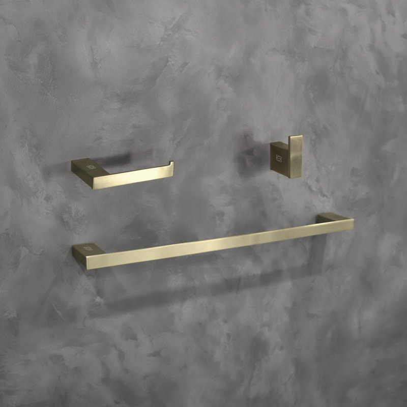 Sofia 3 - Piece Bathroom Hardware Set, Brushed Gold