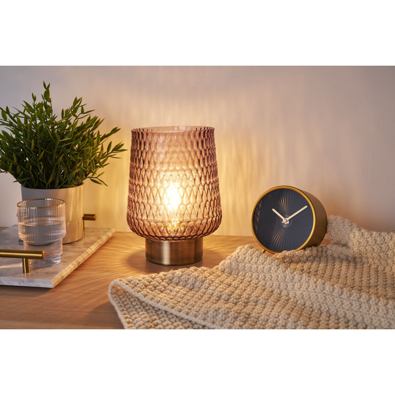 Broch Metal Novelty Lamp, Brown