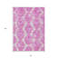 Tapis intérieur lavable abstrait 8 pi x 10 pi rose et rosé
