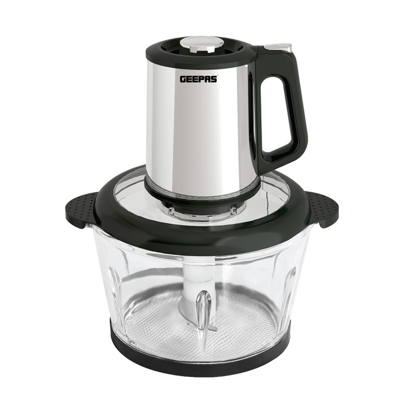 GEEPAS Mini Food Processor, 2L 500W Copper Motor 3 Speed Setting Garlic Peeler Food Chopper