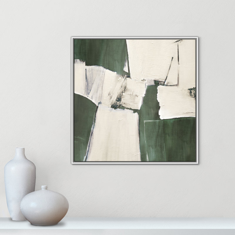 «Summer Sage Plateau I» par Judith Shapiro, H 31,5 po x l 31,5 po, Blanc