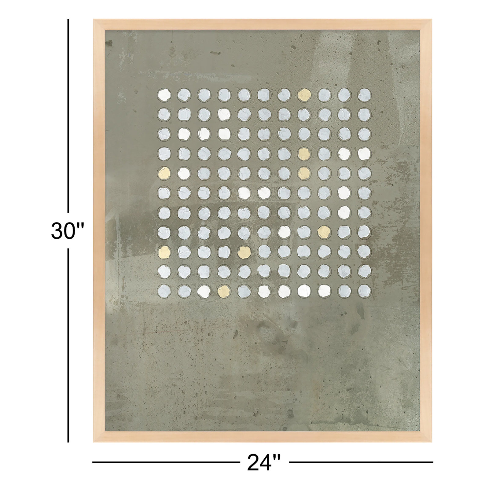 Circles In Squares 2 by Jacques Pilon, Brown, 30" H x 24" W x 1.25" D