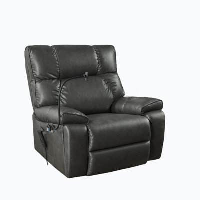 Recliner Chair With Phone Holder,Electric Power Lift Recliner Chair With 2 Motors Massage And Heat For Elderly, 3 Positions, 2 Side Pockets, Cup Holde -  Wenty, WFYUKI101156A