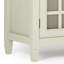 Armoire basse traditionnelle en bois massif avec portes en verre et tablettes réglables l 46 po Connaught-208237371