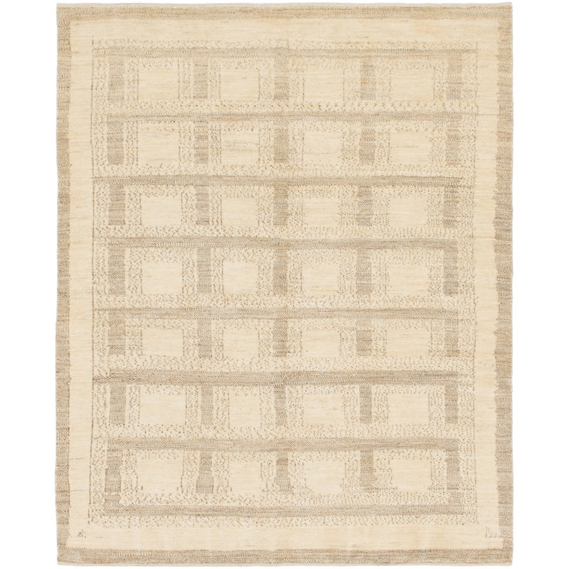 Tapis de surface en laine 5 pi 2 po x 6 pi 4 po one-of-kind noué la crème Didcot