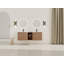 Meuble-lavabo mural avec lavabo en céramique et tablettes de rangement et 1 porte, emballage KD, contreplaqué-823113624
