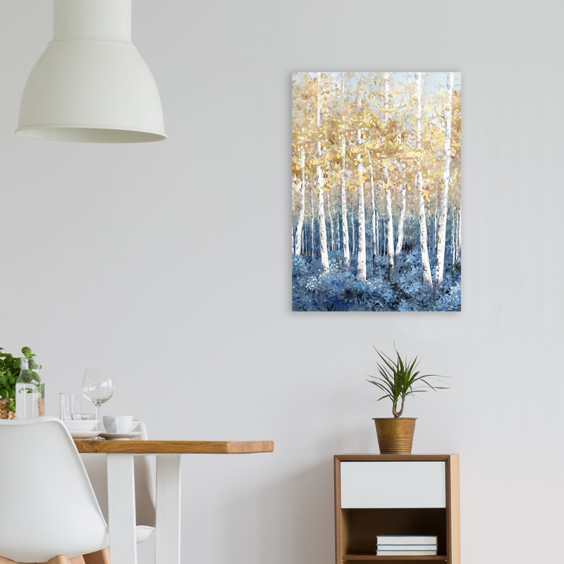 Forêt brillante - peinture sur toile tendue, H 36 po x l 24 po x P 1,5 po