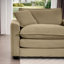 Velours côtelé brun clair pour appartement, avec 4 coussins, tissu doux et chaud 2, alliant confort et style