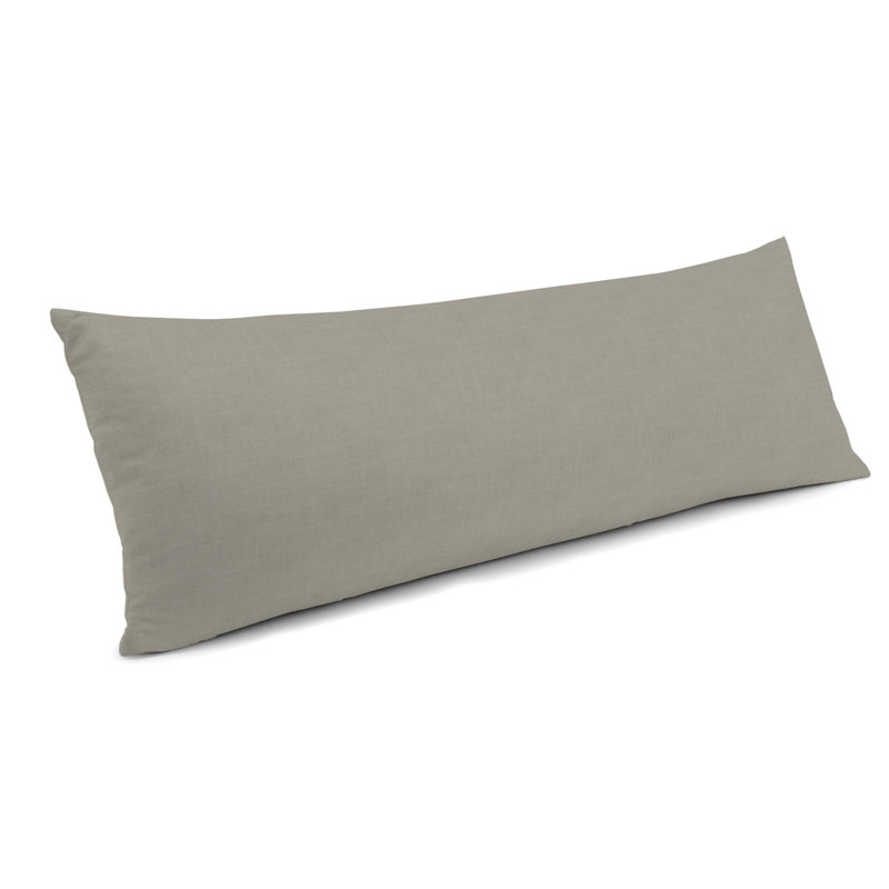 Reversible Throw Pillow, 12" x 24", Dark Taupe