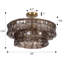 Plafonnier semi-encastré 20 po en laiton brossé 6 lumières 20 po-1730571201