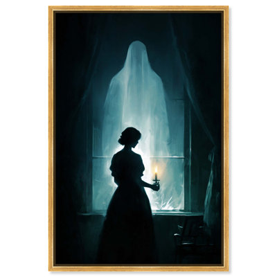 «A Chilling Apparition», reproduction d'art sur toile encadrée par Art Remedy, cadre doré, 30 x 45