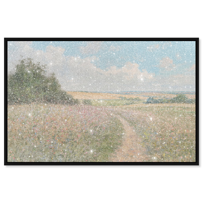Emerald Pathway Canvas Landscape & Nature Print by Oliver Gal, Black Frame, 15 x 10, 11"H x 16"W, Black Frame