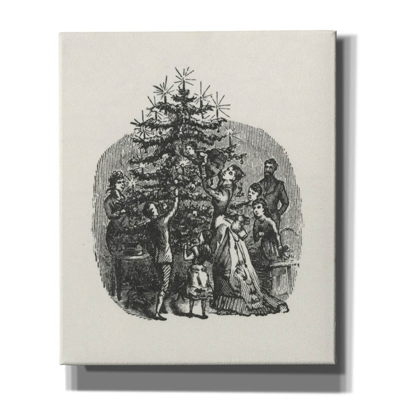 «Decorating The Tree» par Tis the Season, art mural sur toile, H 24 po x l 20 po x P 0,75 po