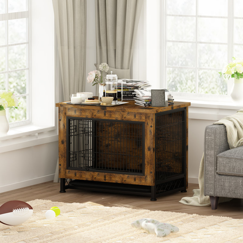 Caisse pour animaux Chinmay Furniture Style, Moyen (H 24,6 po x l 31,7 po x P 21,7 po)