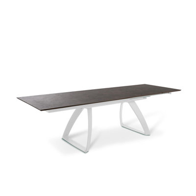 Daishanay Extendable Oak Metal Base Dining Table