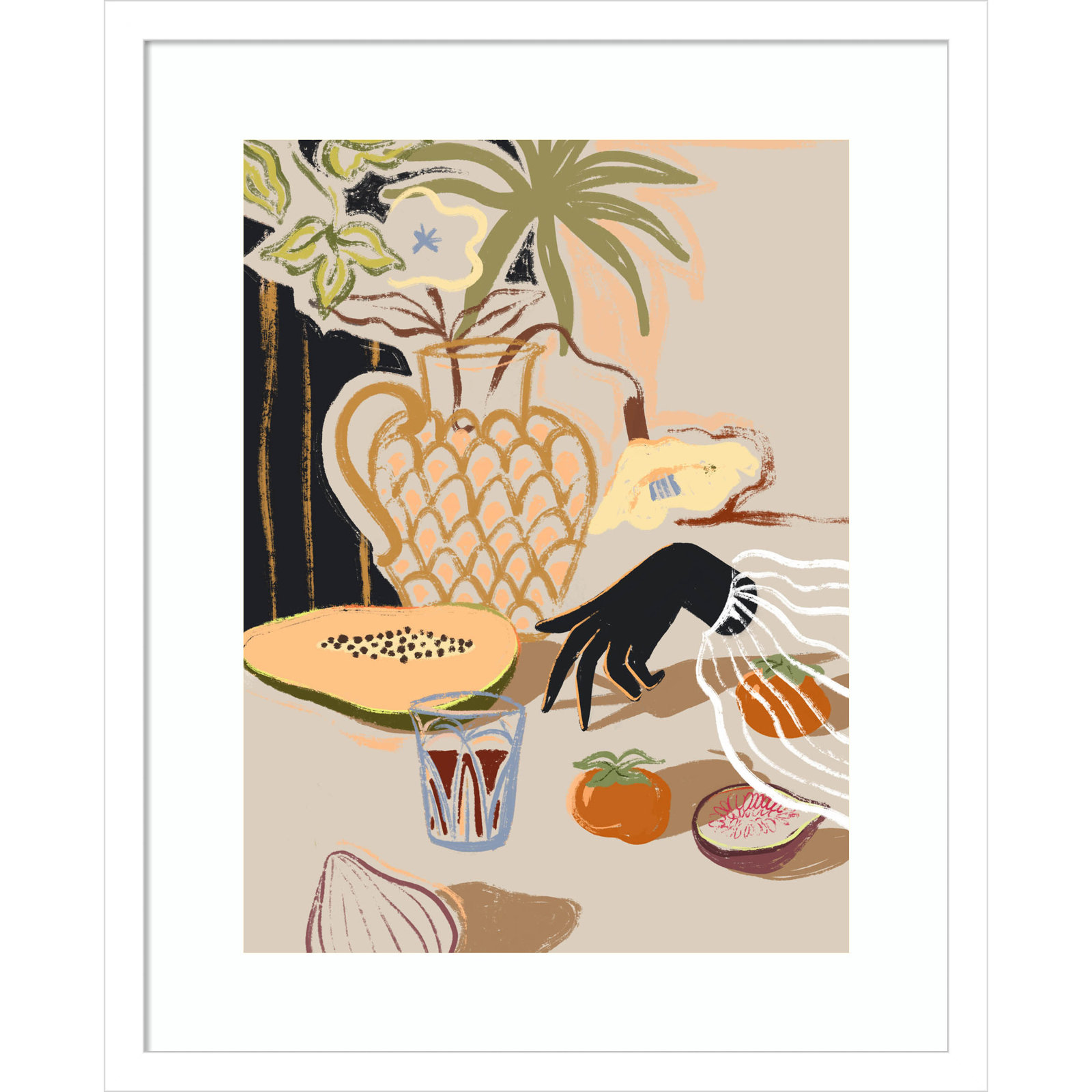 Northbrook "Fruitful Spread" Print, White, 21" H x 17" W