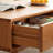 Simple Cherry Wood Solid Rectangular Coffee Table