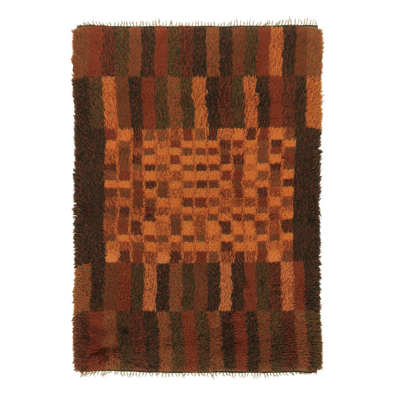 Scandinavian One-of-a-Kind 4'7x6'7 Hand Knotted Area Rug
