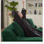 Compressible double chaise lounge - No Assembly Required, Fluffy Modern Sleeper Loveseat for Indoor Living Room Bedroom Reading-1109785066