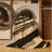 Washable Sand Dark Brown Striped Area Rug-33342499
