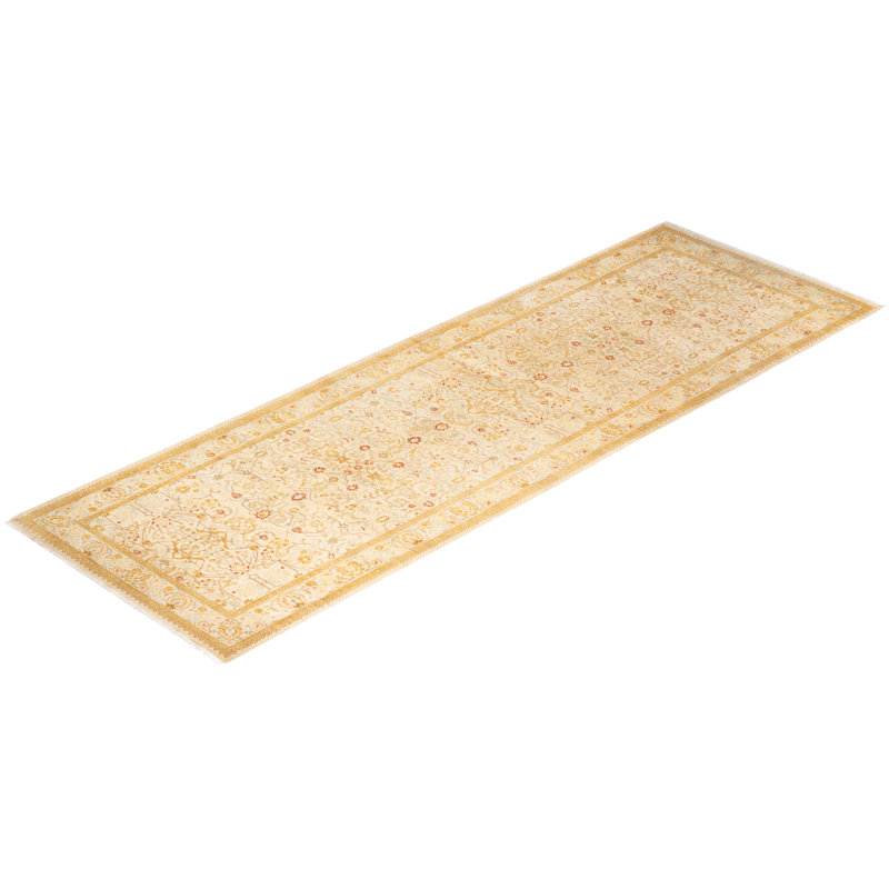 Classic One-of-a-Kind 4' 2" X 12' 4" Hand Knotted Area Rug