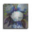 Art mural luxueux en métal «Hydrangea Chinoiserie 2» par Jeanette Vertentes, 12 po x 12 po