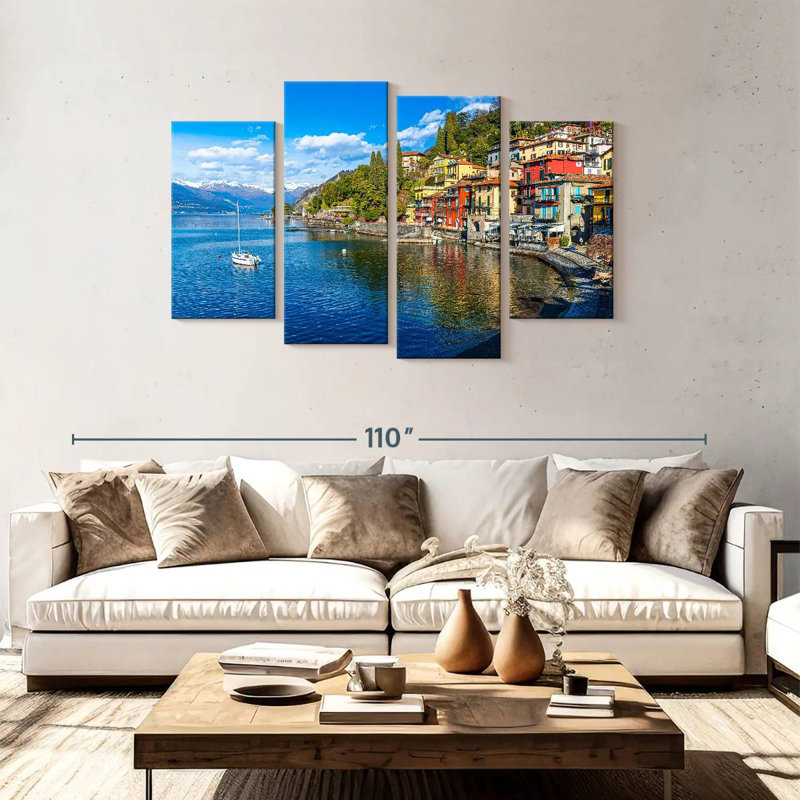 Nicci Varenna Lakeside Town, 48" H x 75" W