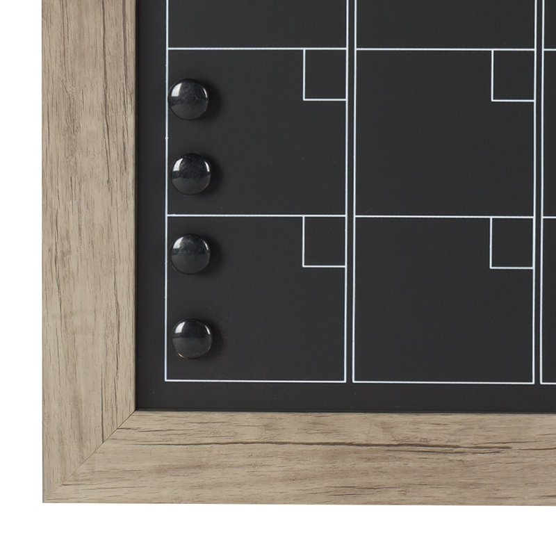 Tableau noir mural magnétique Brucie, Brun rustique, H 29 po x l 23 po