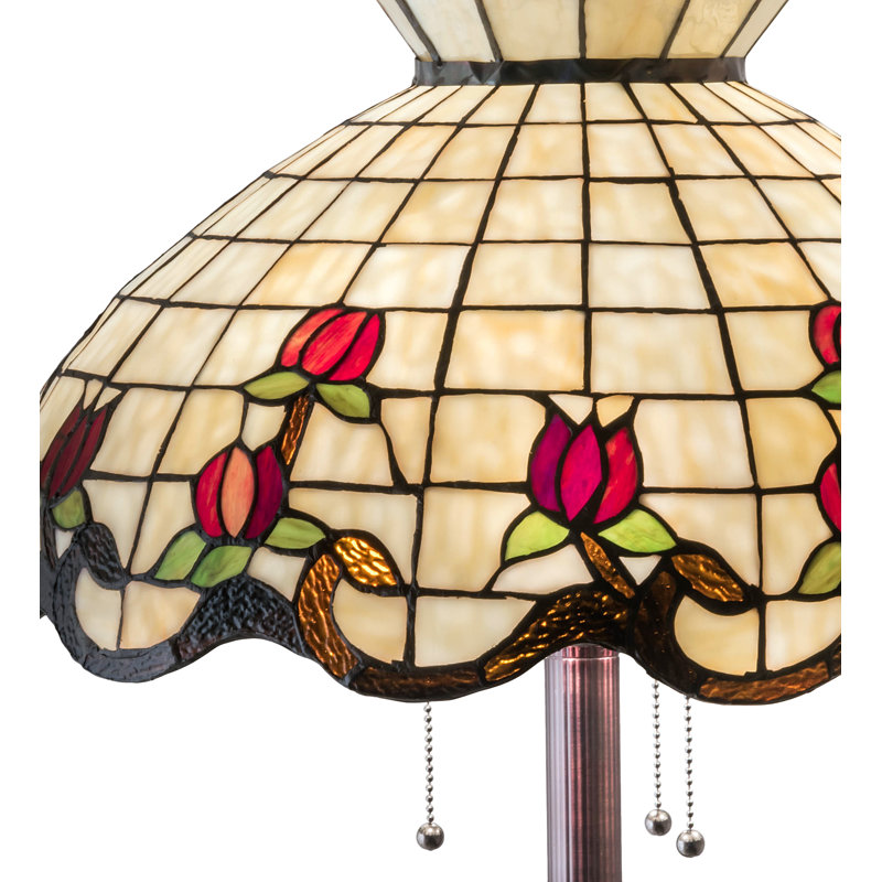 Brackin Floor Lamp, Red/Gold