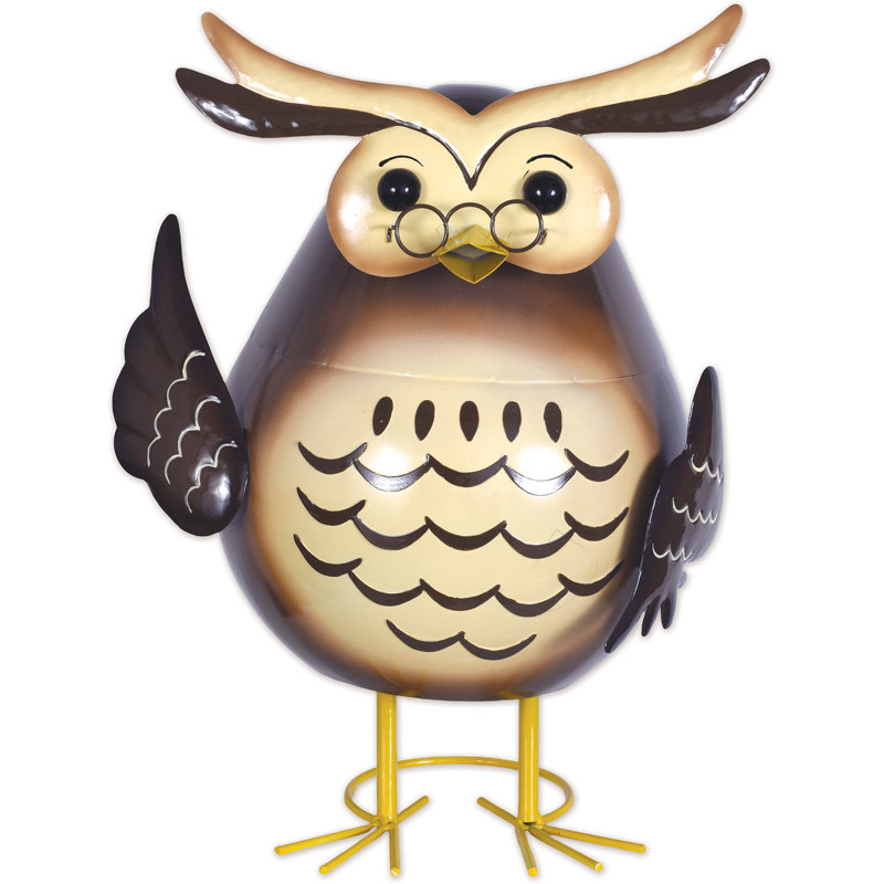 Verger ondulé en métal avec hibou