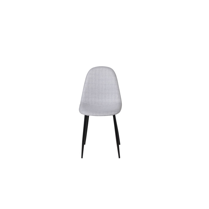 Anjalee 45.5cm H Polyester Blend Upholstered Side Chair, Grey, Black