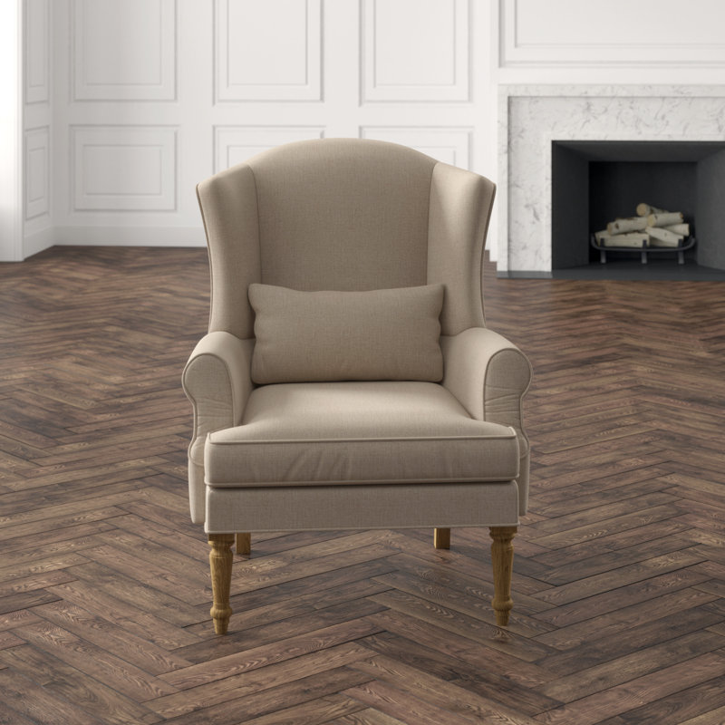 Linen Wingback Chair
