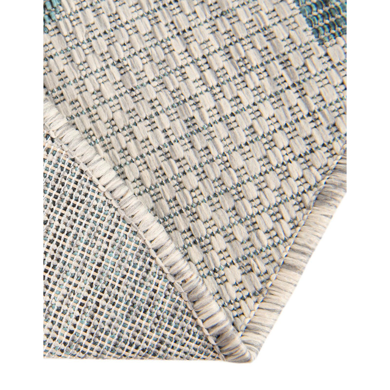 Bethany-Mai Geometric Gray Indoor/Outdoor Area Rug, Round 10'8"