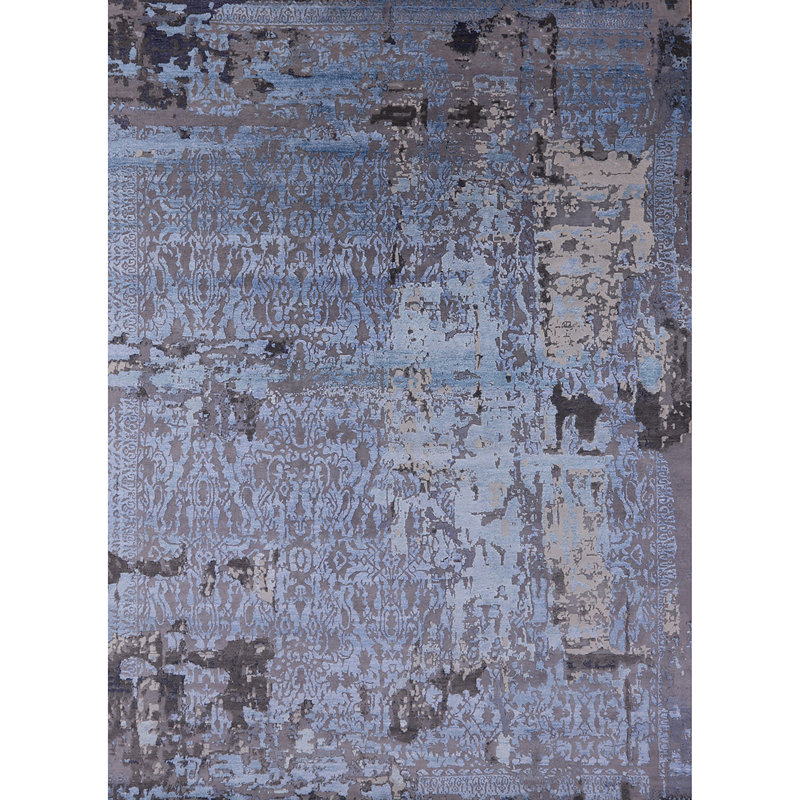 Tapis bleu / gris Burkittsville, Rond 3 pi