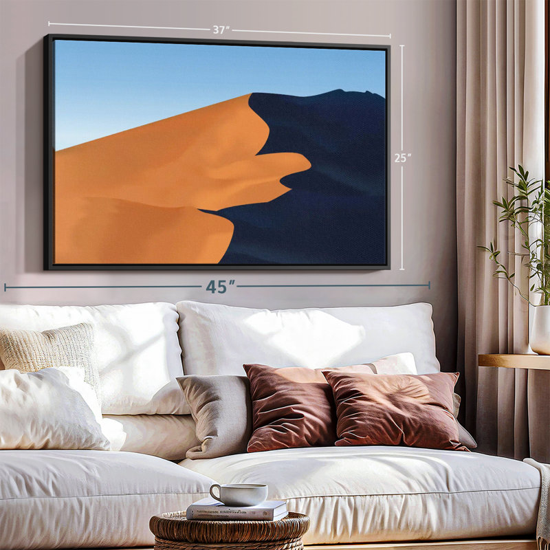 Shadowed Sand Dune Canvas Print, 25" H x 37" W