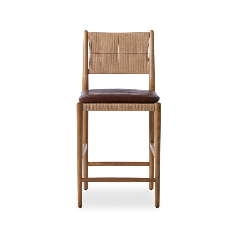 Dara Stool with Cushion, Dark Brown, Brown, Counter Stool (25.08" Seat Height)