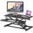 Sit- Stand Desk Converter, Height Adjustable Dual Tiered Computer Workstation, Sit Standing Converter With Platform, Ergonomic X-frame Riser For Pc Computer Screen, Keyboard, Laptop Up To 15kg-1009206347