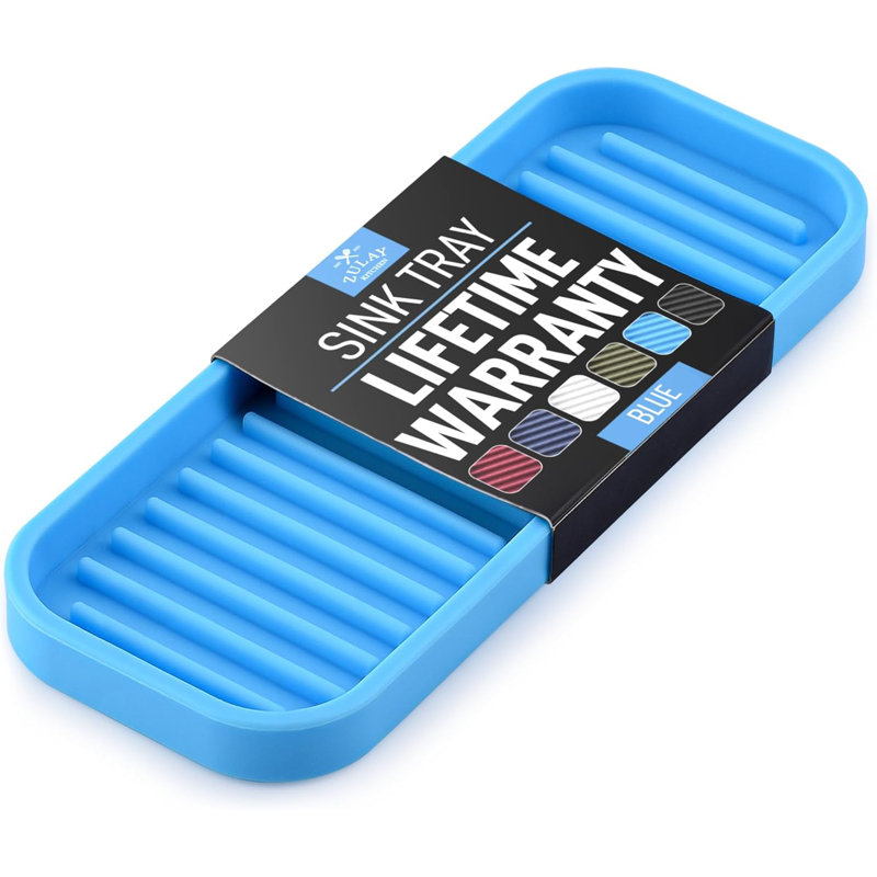 Porte-éponge en silicone pour cuisine Zulay, Bleu